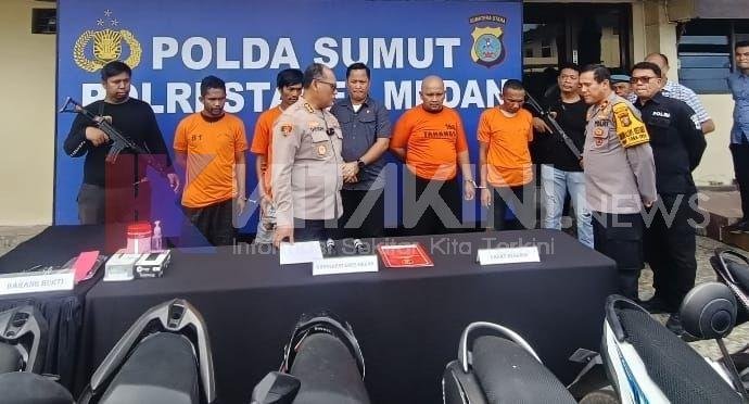 Ungkap Kasus Curanmor, Polrestabes Medan Sita 14 Unit Kendaraan