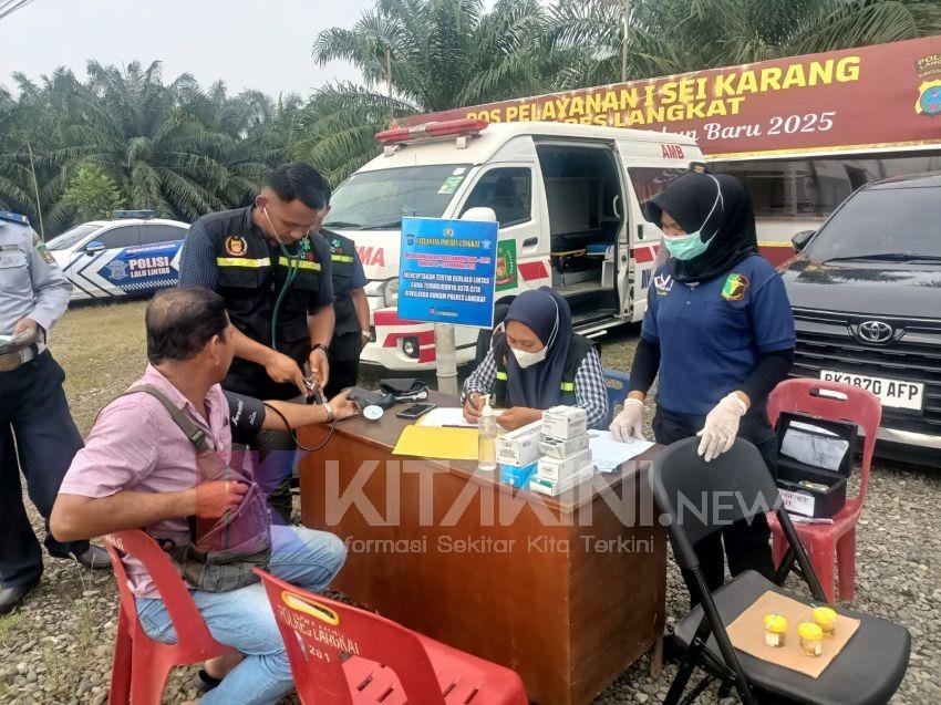 Polres Langkat Tes Urine Pengemudi Bus dan Betor