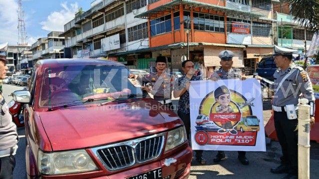 Satlantas Polres Padangsidimpuan Sosialisasikan Hotline Mudik 110
