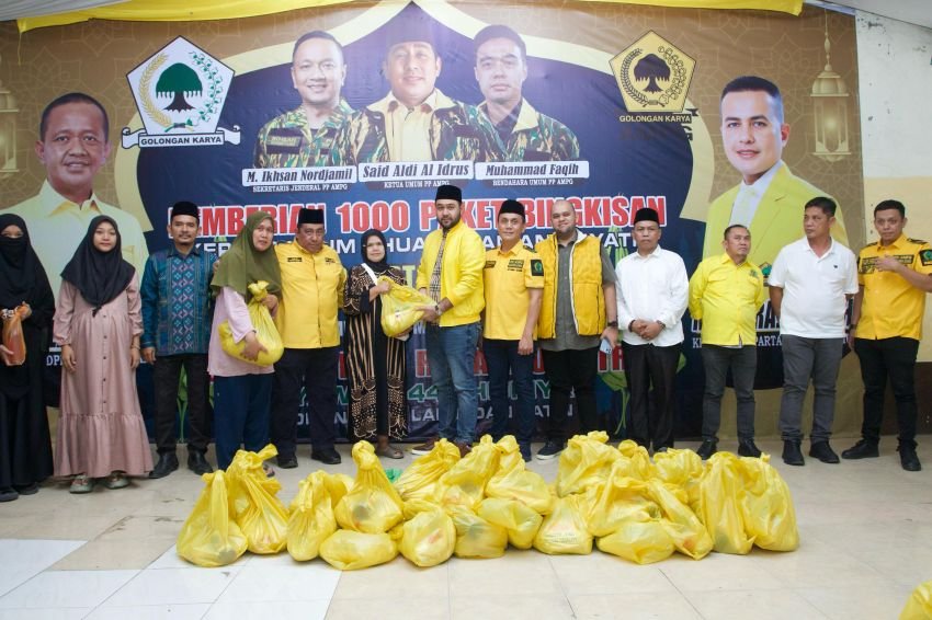 PP AMPG Berikan 1000 Paket Sembako Kepada Masyarakat dan Anak Yatim se Perumnas Mandala