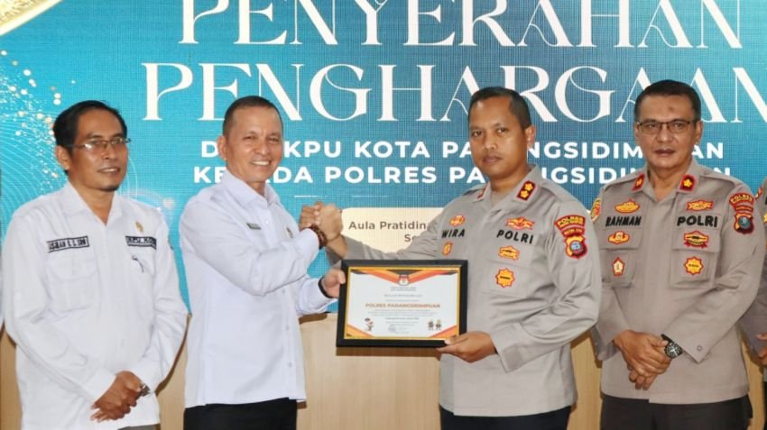 KPU Beri Penghargaan ke Polres Padangsidimpuan atas Kolaborasi pada Pilkada  2024