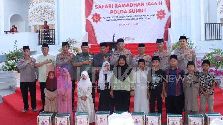 Tim Safari Ramadan Polda Sumut Datangi Masjid Al Fatih Binjai