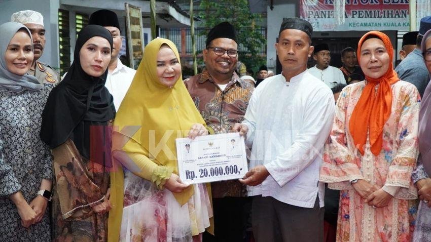 Safari Ramadhan di Kuala Bupati Langkat Berikan Bantuan Rp40 Juta dan Sembako