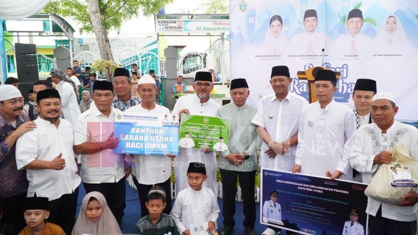 Bupati Langkat Ondim Sambut Wagub Surya pada Safari Ramadan Pemprov Sumut