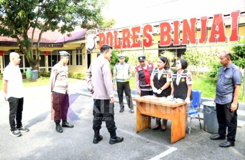 Polres Binjai Gelar Pemeriksaan Urine Personel