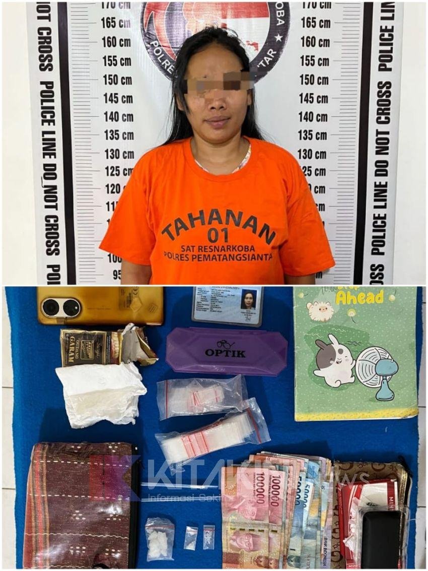 Menunggu Pembeli, Polres Siantar Bekuk Seorang Wanita Bandar Sabu