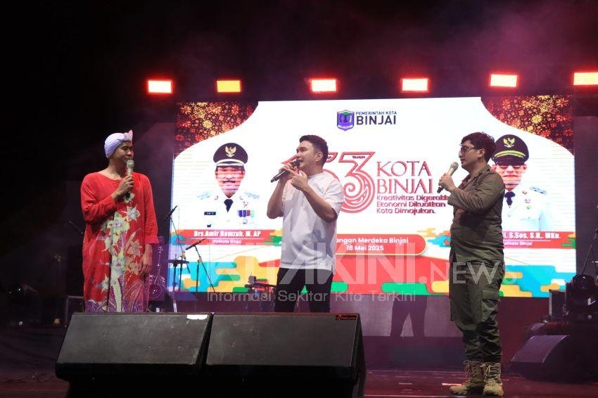 Aldi Taher dan Mak Beti Meriahkan Puncak Penutupan HUT Ke-153 Kota Binjai