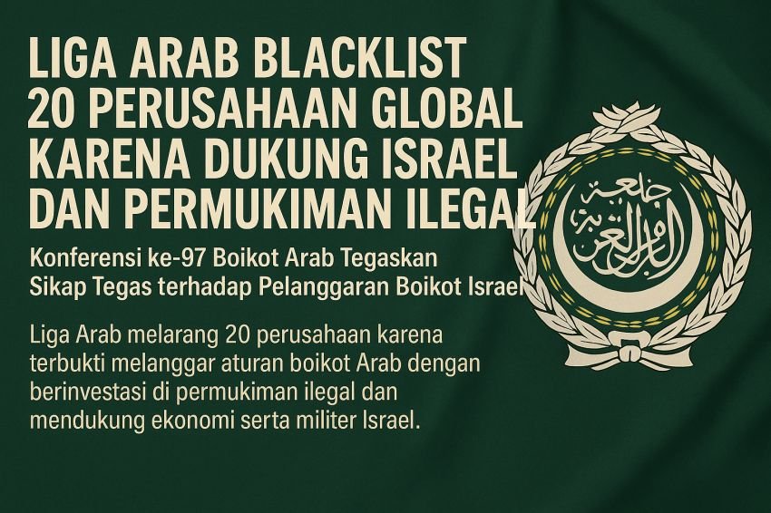 Liga Arab Blacklist 20 Perusahaan Global karena Dukung Israel dan Permukiman Ilegal