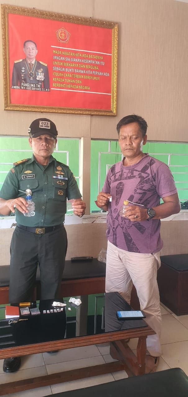 Danramil 01/Batang Toru Gerebek Lokasi Peredaran Narkoba