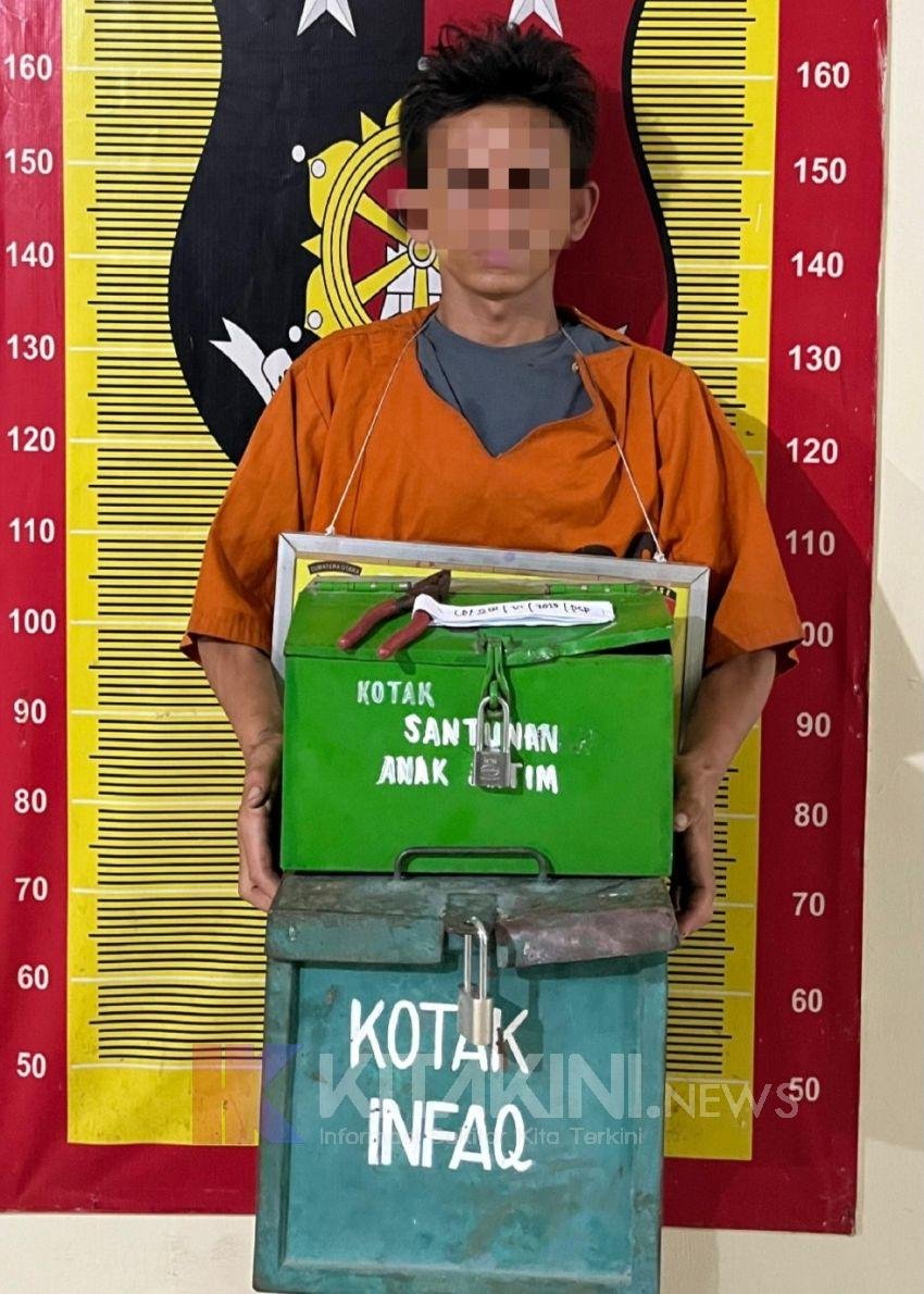 Maling Kotak Infak Masjid Ditangkap Masyarakat di Sidimpuan