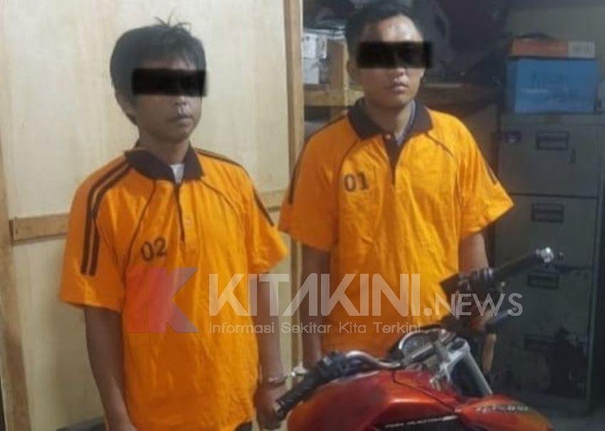 Dua Orang Maling Sepeda Motor Ditangkap Polsek Seibingai