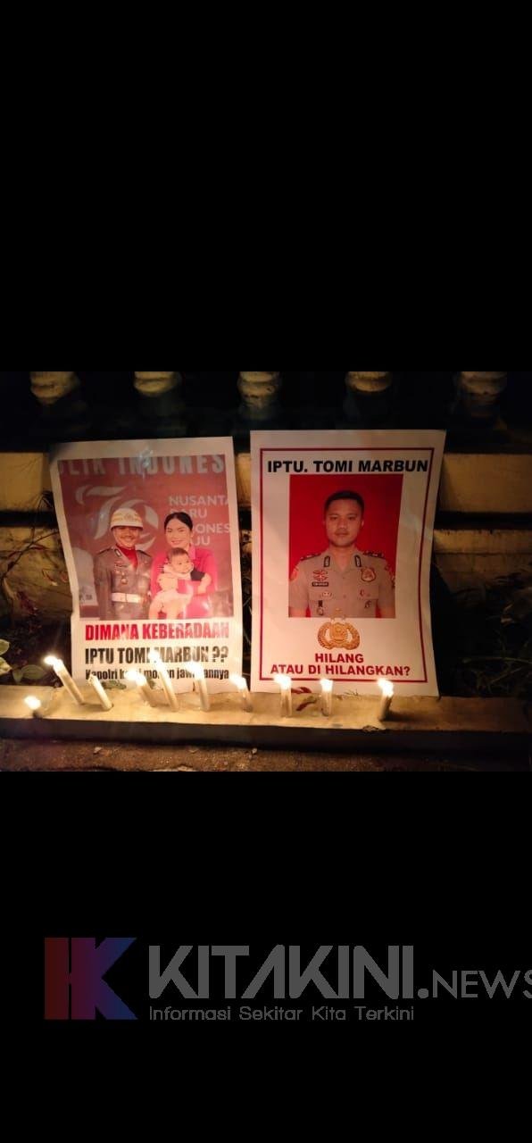 Ribuan Lilin Bersinar di Siantar, Harapkan Hilangnya Iptu Tomi Marbun Terang Benderang
