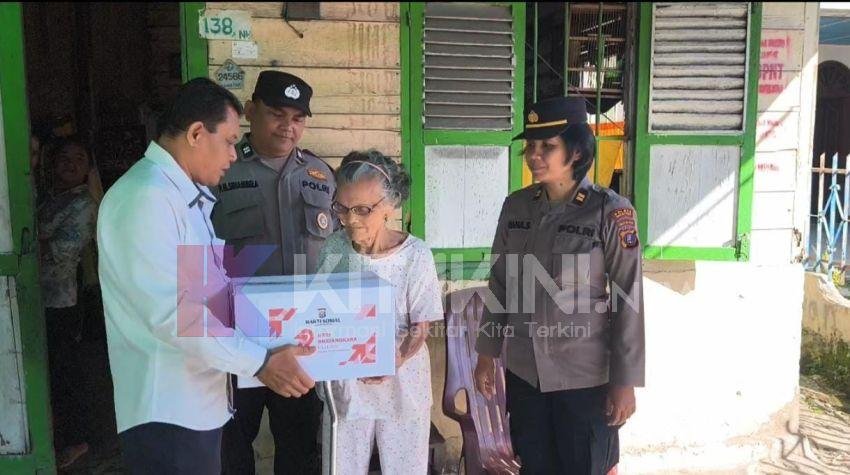 Sambut HUT Bhayangkara, Polsek Siantar Marihat Tebar Bansos Ke Masyarakat