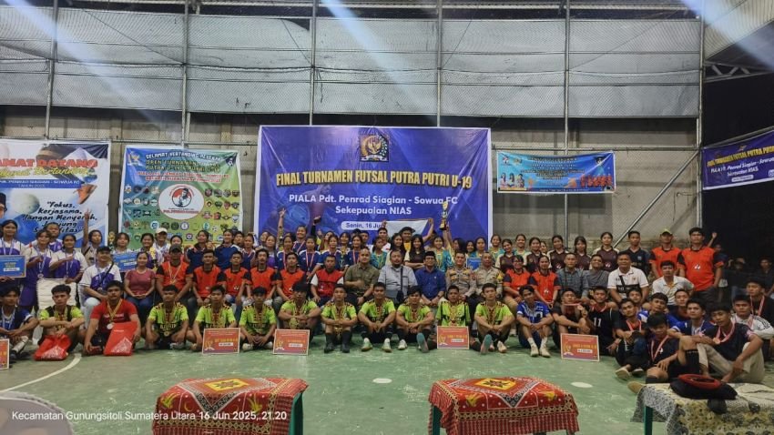 Turnamen Futsal U-19 Nias Berakhir, Penrad Siagian Apresiasi Semangat Pemuda