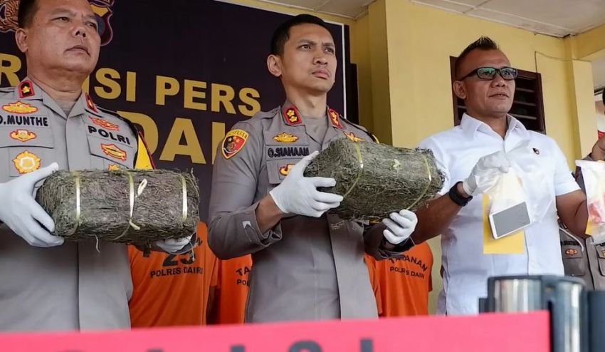 Polres Dairi Amankan 25 Gram Sabu dan 10 Kg Ganja