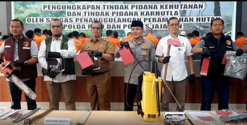 Polda Riau Tangkap 24 Perambah, Kerusakan Hutan Capai 2.225 Ha