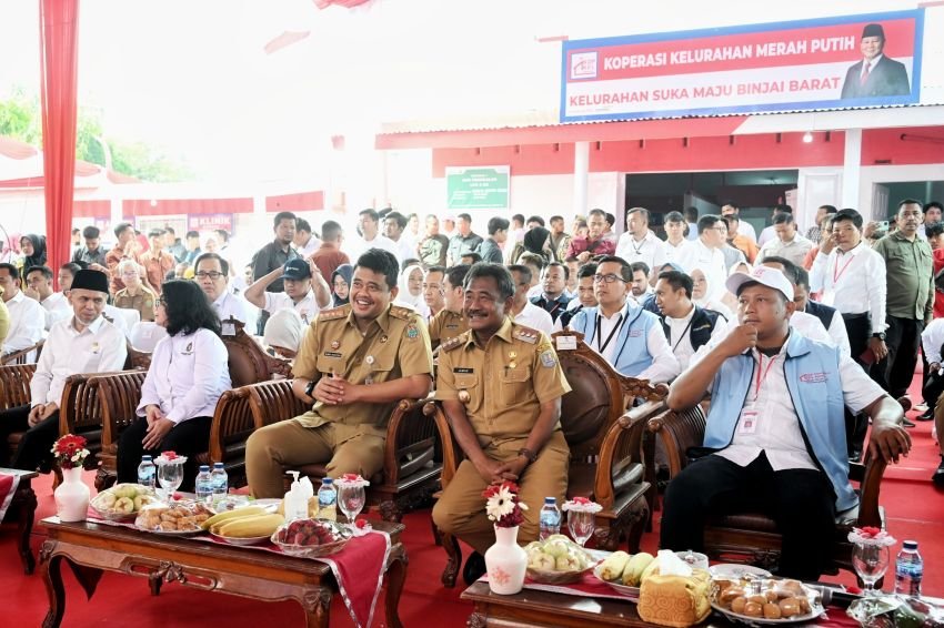 Gubsu Resmikan Koperasi Kelurahan Merah Putih di Binjai