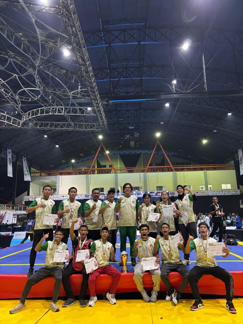 Kirim Hanya 5 Atlet, Wushu Sanda Sumut Borong Emas dan Jadi Juara Umum Kejurnas 2025