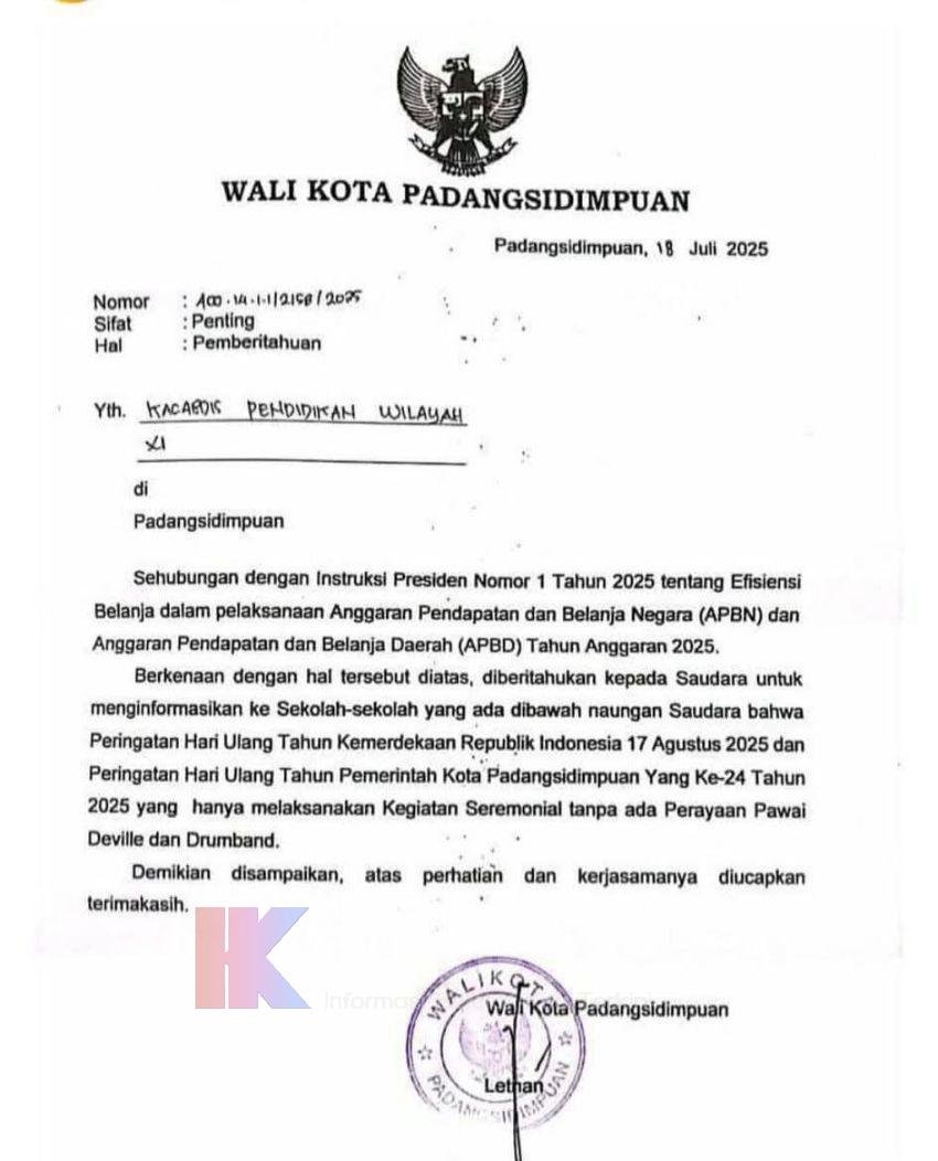 Tahun Ini, Pemko Sidimpuan Tak Rayakan HUT RI?