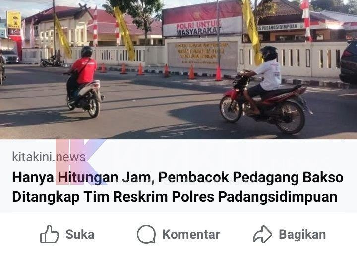 Gerak Cepat Tangkap Pelaku Pembacokan, Polres Padangsidimpuan Tuai Pujian Netizen