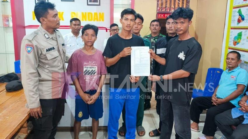 Sempat Berkonflik, Pemuda Hajoran Akhirnya Berdamai di Polsek Pandan