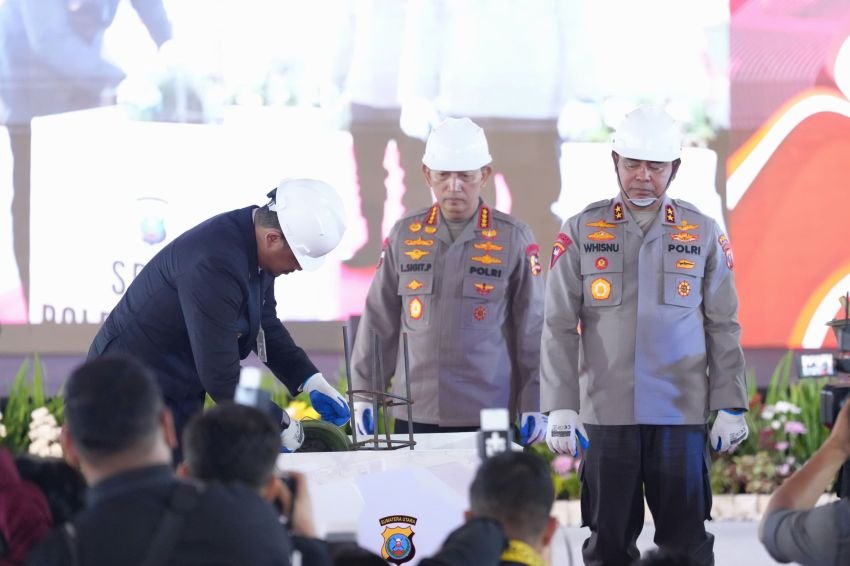 Kapolri Groundbreaking Pembangunan 29 Dapur SPPG di Mapolda Sumut