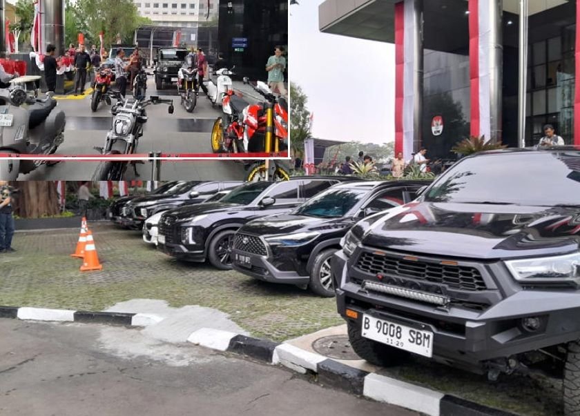OTT KPK: Ini Penampakan 16 Mobil dan 7 Motor Mewah Disita dari Kasus Wamenaker Immanuel Ebenezer