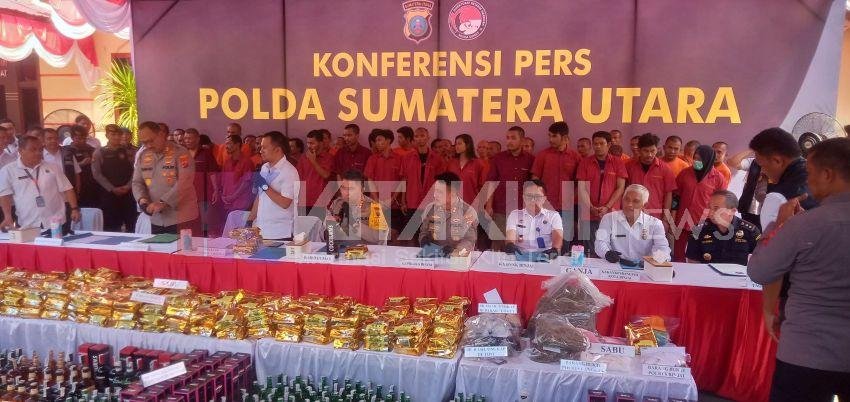 Polda Sumut Ungkap Peredaran Narkoba Sejak Januari 2025 di Langkat-Binjai