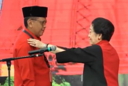 Mega kembali Lantik Hasto Jadi Sekjen PDI Perjuangan
