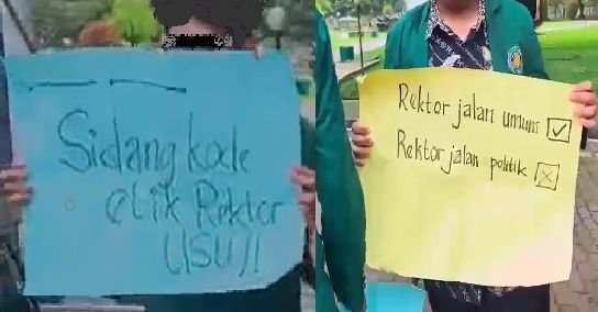HUT Kemerdekaan RI Diwarnai Aksi Protes Mahasiswa Tuntut Muryanto Amin Disidang Kode Etik
