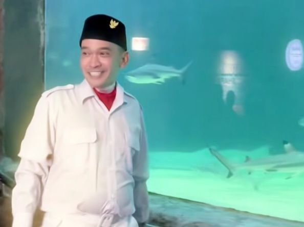 Tegang, Ruben Onsu Rayakan HUT Kemerdekaan dengan Hiu