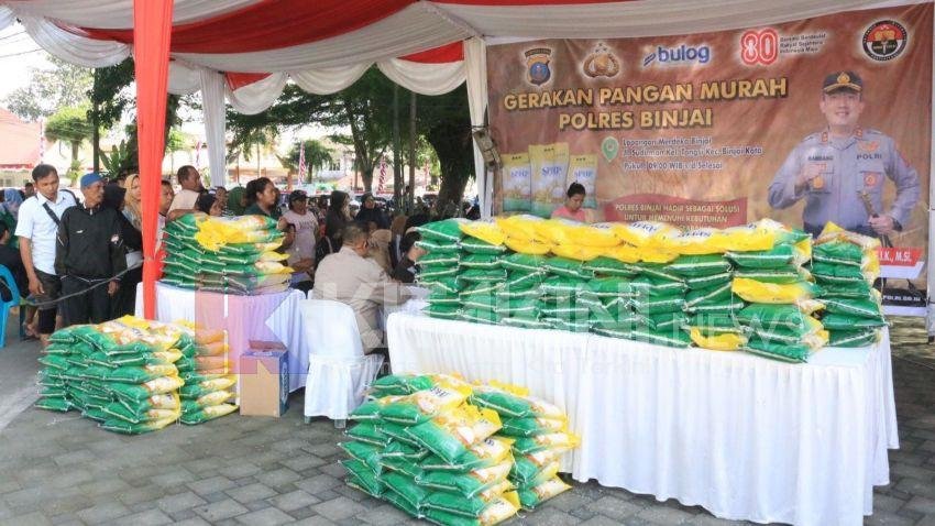 Kick Off Gerakan Pangan Murah Polres Binjai Resmi Digelar, Wujud Kepedulian