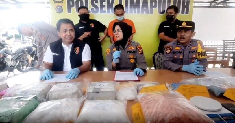 Polsek Limapuluh Kota Tangkap Kurir Sabu Rp 7 Miliar di Pekanbaru