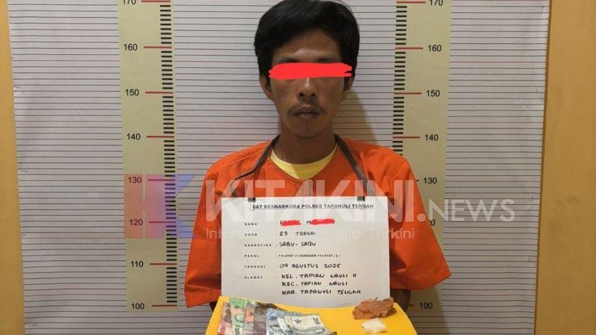 Polisi Tangkap Pengedar Sabu di Kecamatan Kolang Tapanuli Tengah