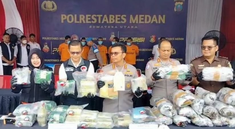 Polrestabes Medan Musnahkan 50 Kg Narkoba dan 20 Ribu Ekstasi