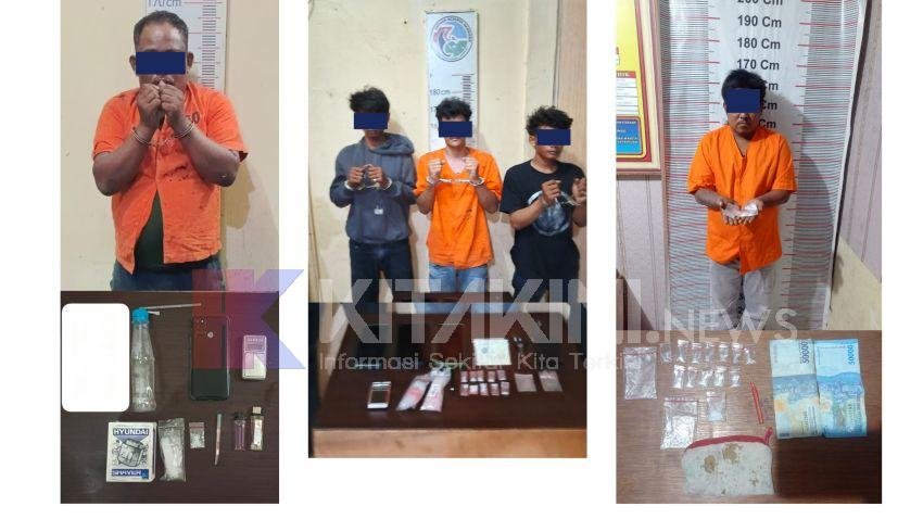 Amankan 6,31 Gram Sabu dari 3 Kasus Berbeda, Polres Langkat Bekuk 5 Tersangka