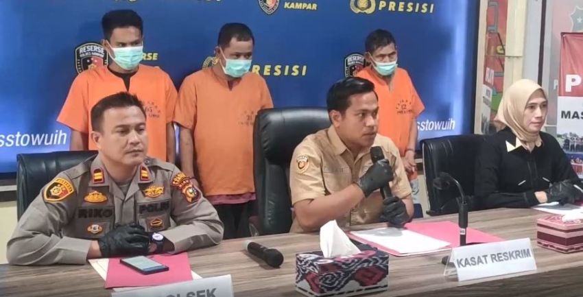 Polisi Tangkap Tiga Pelaku Pembunuhan Sadis Ketua Ormas di Kampar Riau