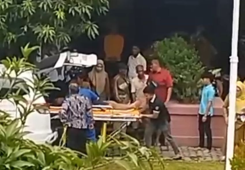 Pekerja Bangunan Jatuh Dari Lantai 4 Kos-kosan ke Areal Dinas Sosial Sumut