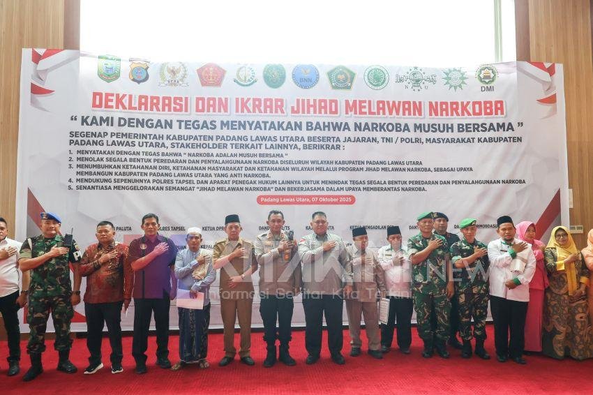 Polres Tapsel dan Forkopimda Paluta Deklarasikan Jihad Lawan Narkoba