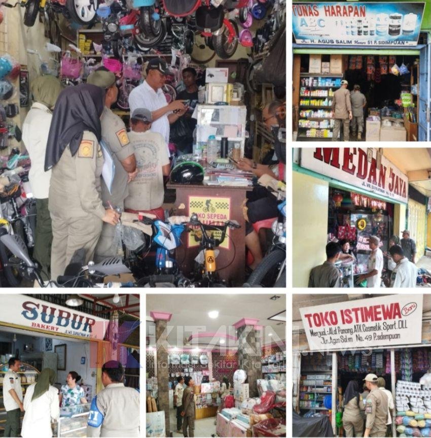Satpol Pol PP Kota Sidimpuan Data Ulang Izin Usaha dan Pajak Reklame