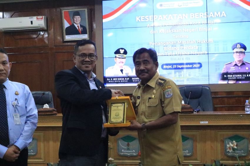 Pemko Binjai dan Kejari Binjai Tandatangani MoU Penanganan Masalah Hukum Perdata dan TUN