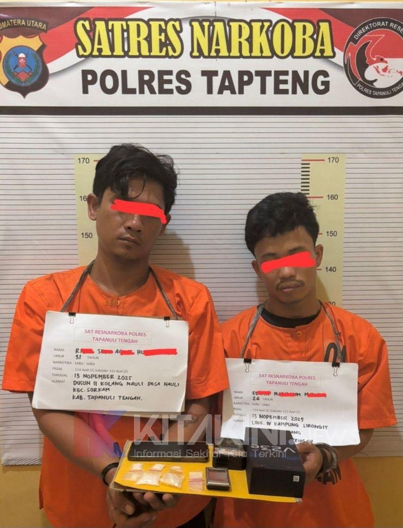 Polisi Tangkap 2 Pengedar Sabu di Tapteng dan Sibolga