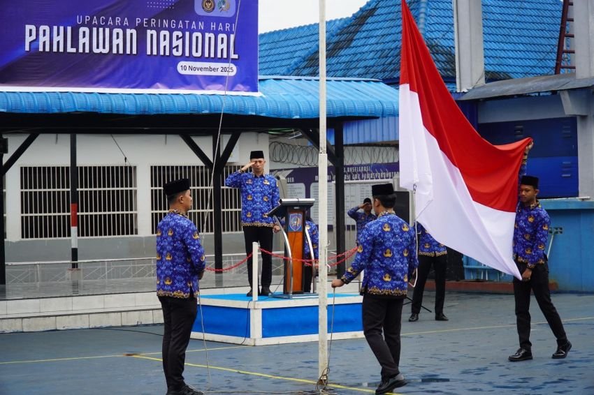 Rutan Kelas I Medan Peringati Hari Pahlawan dengan Upacara