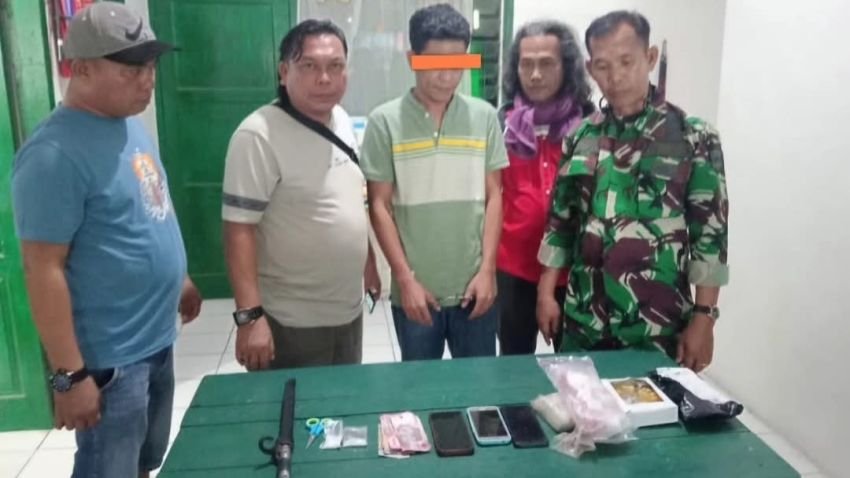 Intel Kodim Tapsel Ringkus Pengedar Narkoba di Batahan, Madina