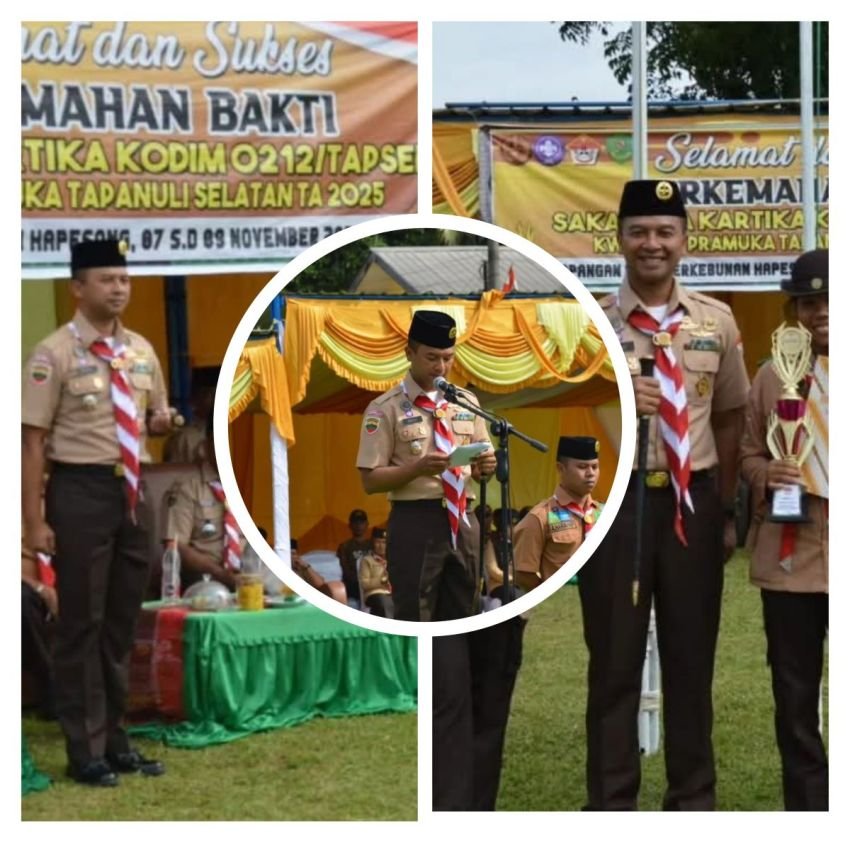 Dandim 0212/Tapsel Tutup Kegiatan Perkemahan Bakti Saka Wira Kartika