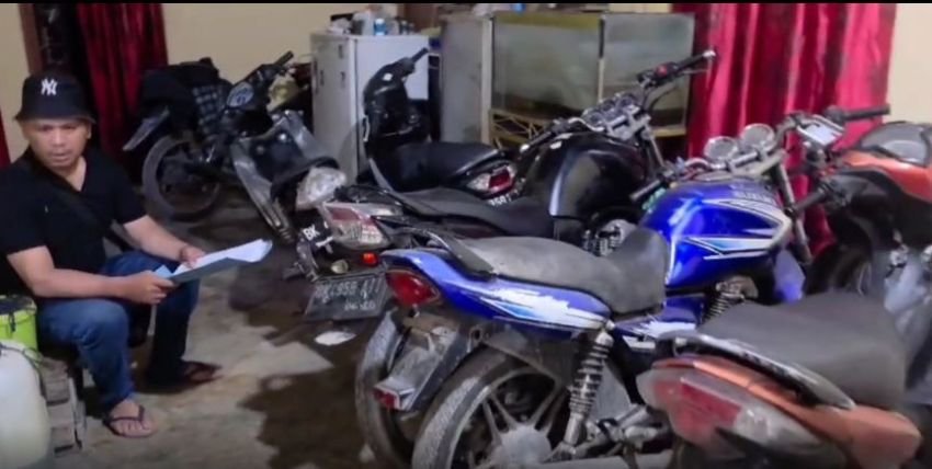 Poldasu Gerebek Rumah Simpan Puluhan Motor Hasil Begal di Jermal