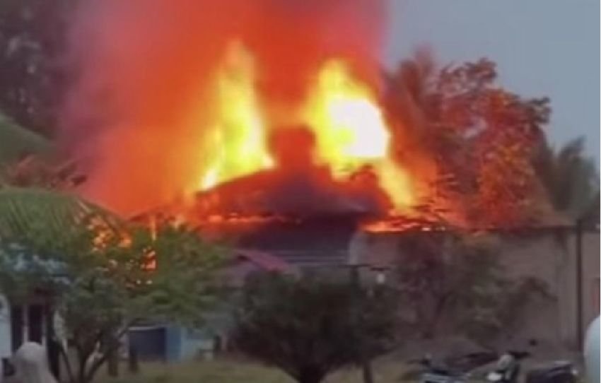 Rumah Terduga Bandar Narkoba Dibakar Warga, Lima Orang Diamankan Polres Madina
