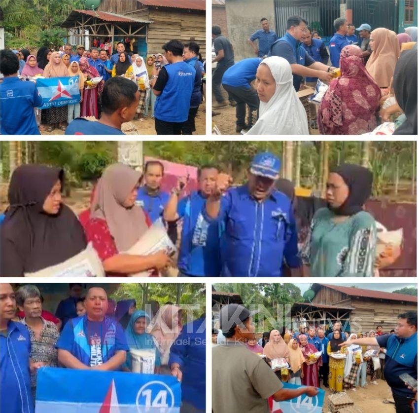 DPP Partai Demorkat Salurkan Bantuan ke Sidimpuan