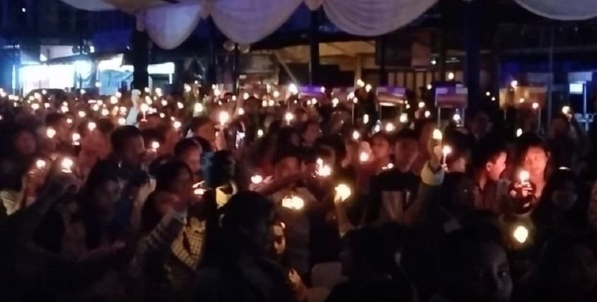 Bangkit dari Bencana Alam di Taput, Warga Nyalakan Seribu Lilin