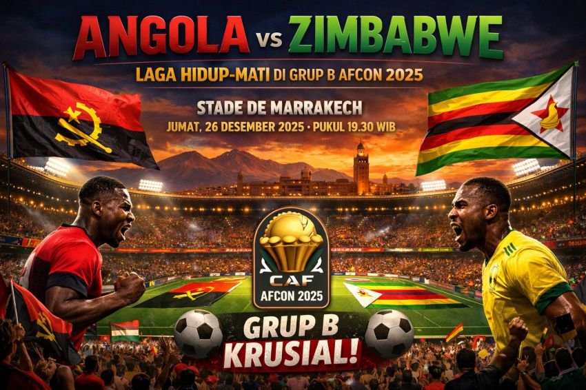 Angola vs Zimbabwe: Laga Hidup-Mati di Grup B AFCON 2025